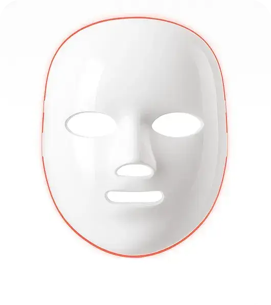 Glokore mask shown in red light mode